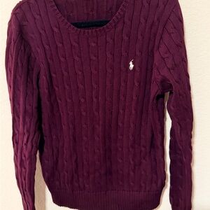Ralph Lauren Burgundy Knit Sweater